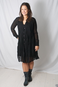 Vintage by Fé - Eve Sheer Dress Black 50 % REA