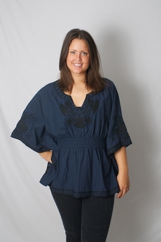 Andersen & Lauth - Tarina Tunic Navy Black 50% REA